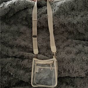 Universal Thread Clear Crossbody with Cream Trim and Adjustable Strap